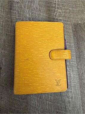 LOUIS VUITTON Epi Agenda MM Day Planner Cover Yellow